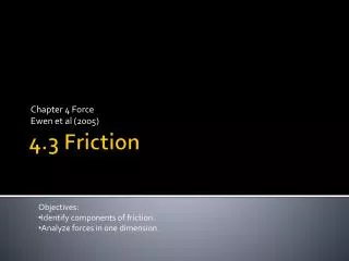 4.3 Friction