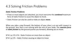 4.3 Solving Friction Problems