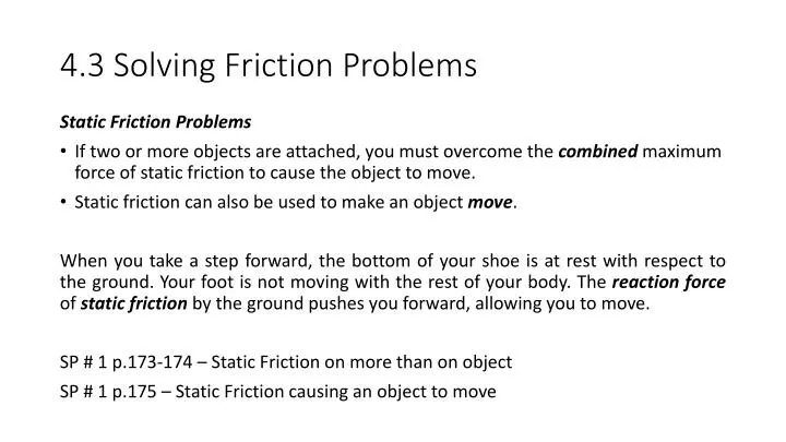 4 3 solving friction problems