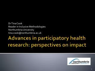 Advances in participatory health research: perspectives on impact