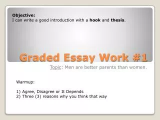 Graded Essay Work #1