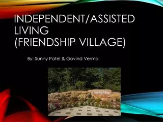 Independent/Assisted Living (Friendship Village)