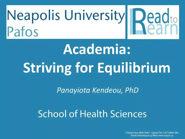 academia striving for equilibriu m