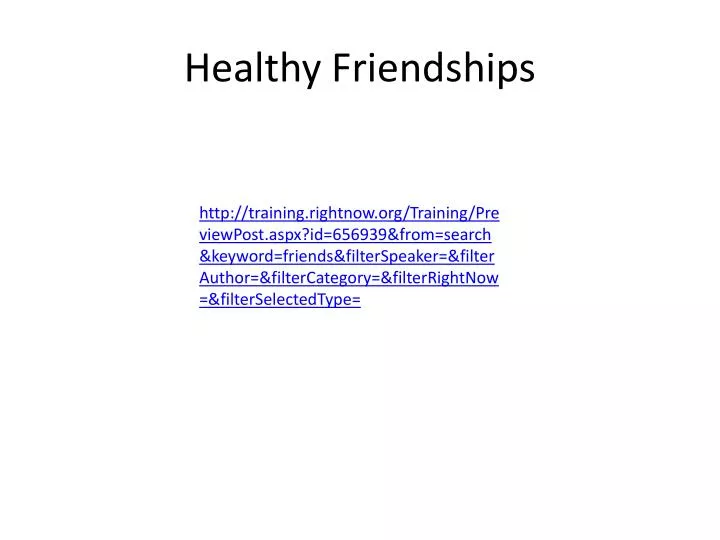 healthy friendships