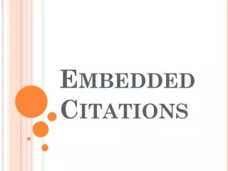 Embedded Citations