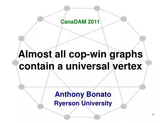 Almost all cop-win graphs contain a universal vertex