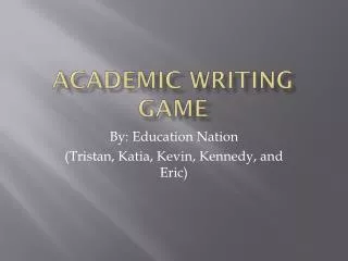 Academic Writing Game