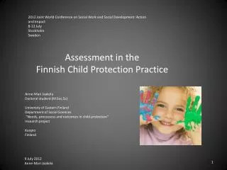 Assessment in the Finnish Child Protection Practice