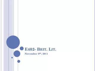 E402- Brit. Lit.