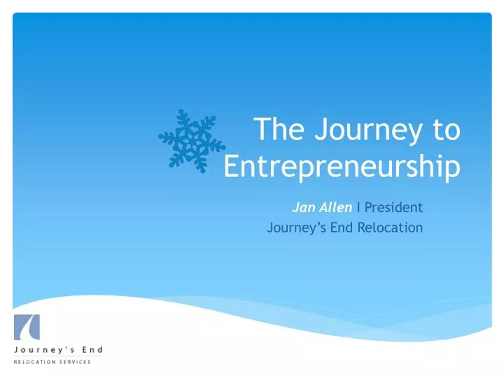 the journey to entrepreneurship