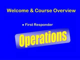 Welcome &amp; Course Overview