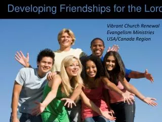 Developing Friendships for the Lord