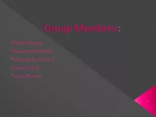 Group Members :