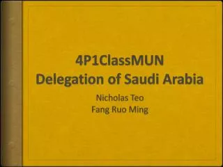 4P1ClassMUN Delegation of Saudi Arabia