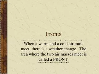 fronts