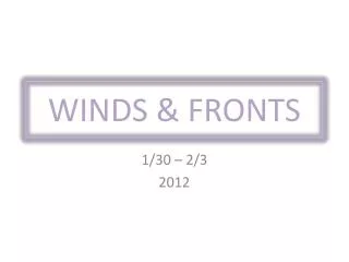 winds fronts
