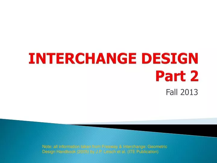 interchange design part 2