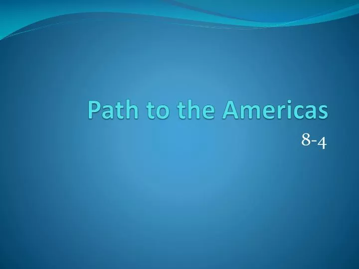 path to the americas