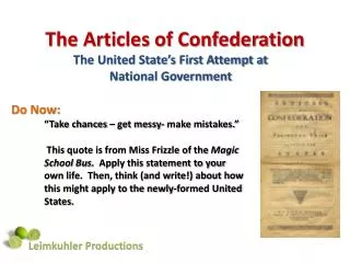 the articles of confederation