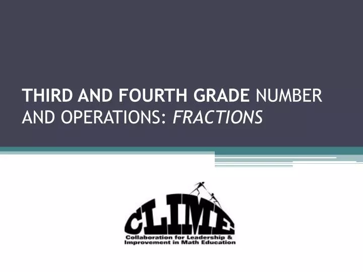 third and fourth grade number and operations fractions