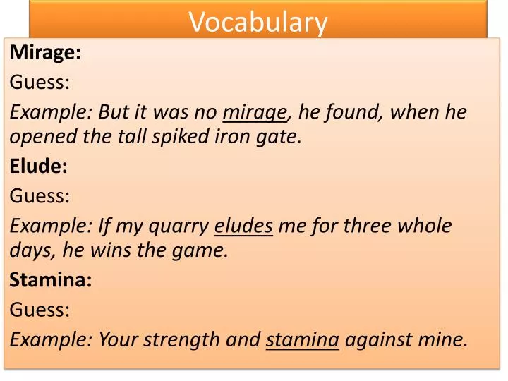 vocabulary