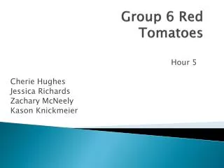 Group 6 Red Tomatoes