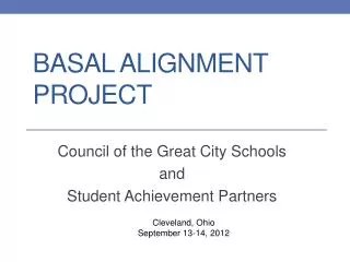 BASAL ALIGNMENT PROJECT
