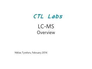 LC-MS Overview