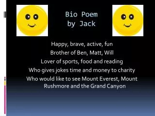 Bio Poem by Jack