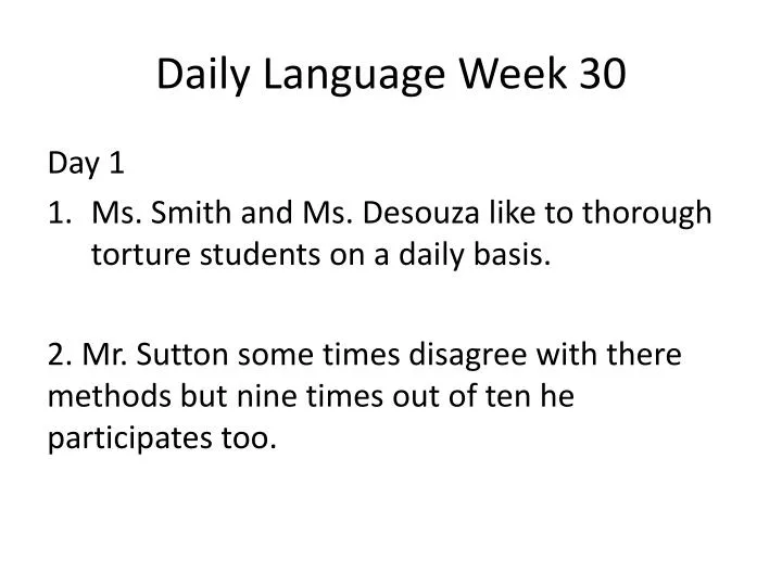 daily language week 30