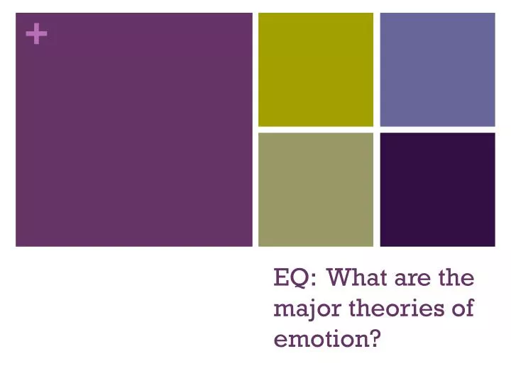 eq what are the major theories of emotion