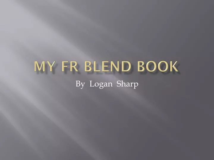 my fr blend book