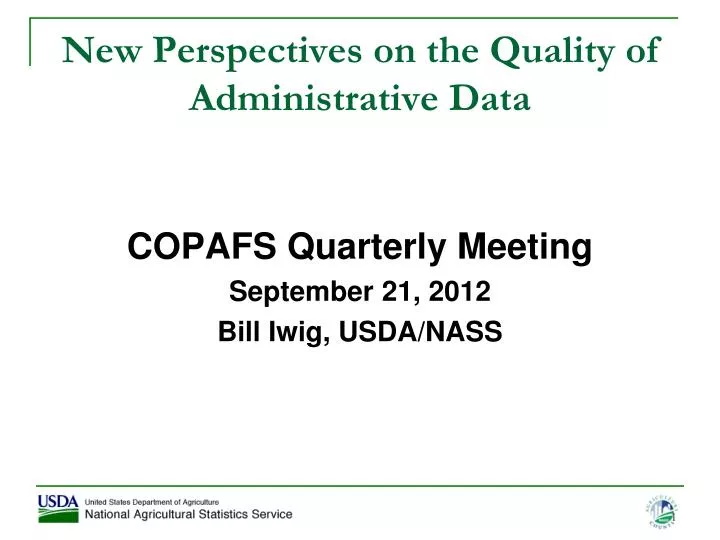 new perspectives on the quality of administrative data