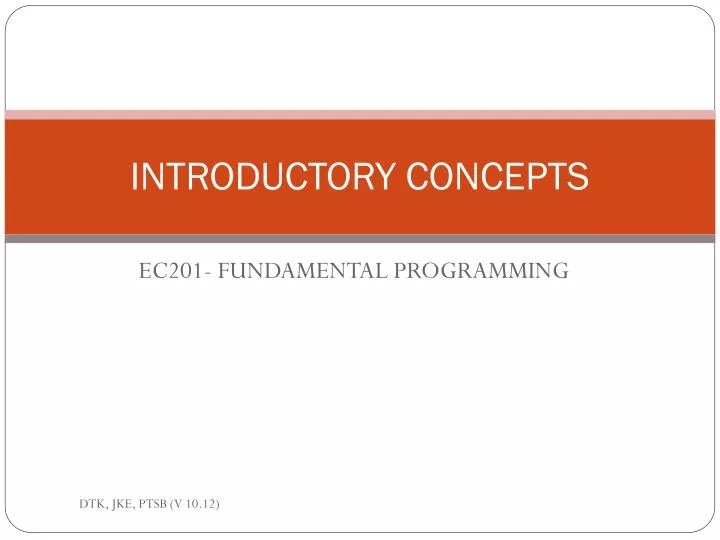introductory concepts