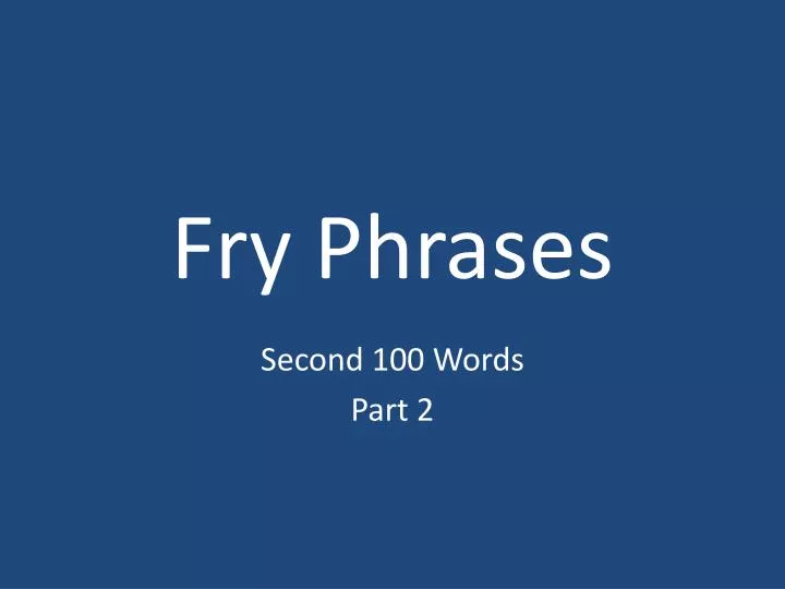 fry phrases