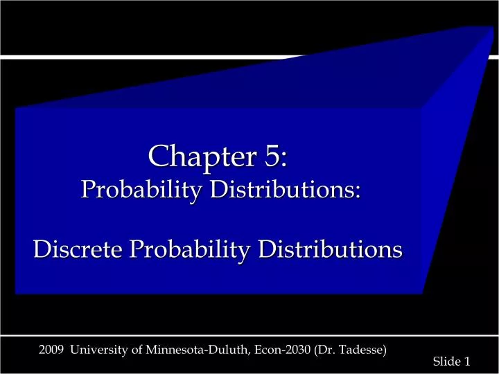 chapter 5 probability distributions discrete probability distributions