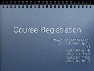 course registration
