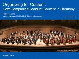 Organizing for Content: How Companies Conduct Content in Harmony