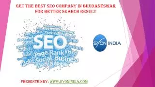 Get The Best SEO Company in Bhubaneswar for Better Search Re