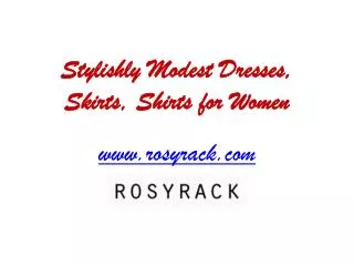 Stylishly Modest Dresses for Women - www.rosyrack.com