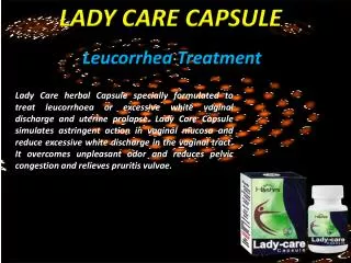 Lady care capsule