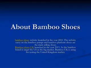 bamboo shoes