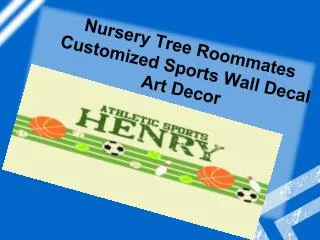 Nursery Tree Roommates Customized Sports Wall Decal Art Deco