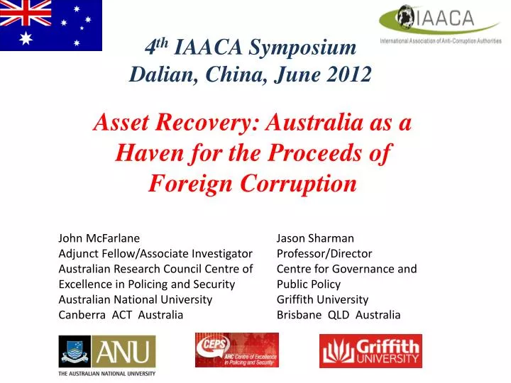 4 th iaaca symposium dalian china june 2012