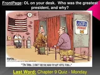 Last Word: Chapter 9 Quiz - Monday