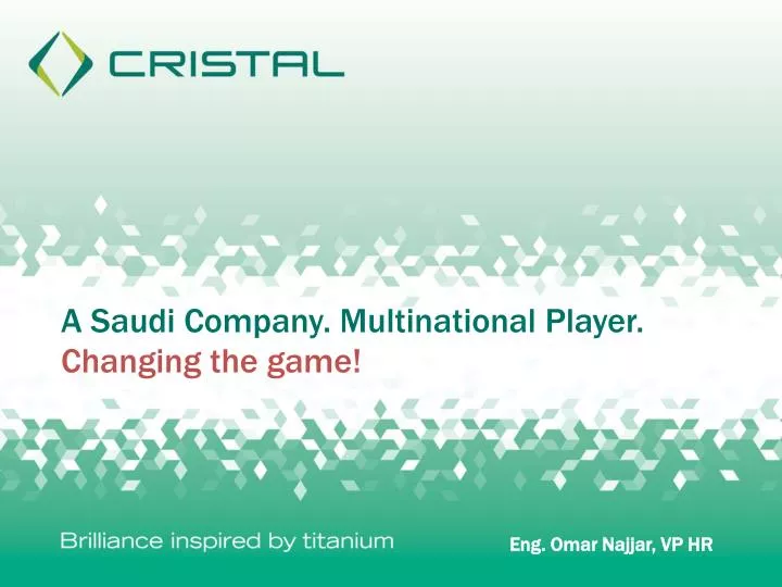 a saudi company multinational player changing the game