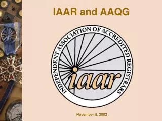 IAAR and AAQG