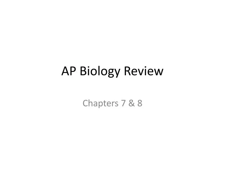 ap biology review