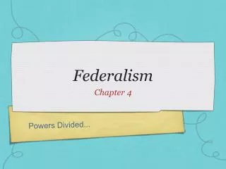 federalism