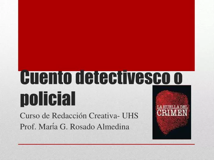 cuento detectivesco o policial